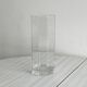 octagonal vase in thick transparent glass