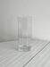 octagonal vase in thick transparent glass