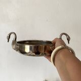 Silver plate with swan heads
