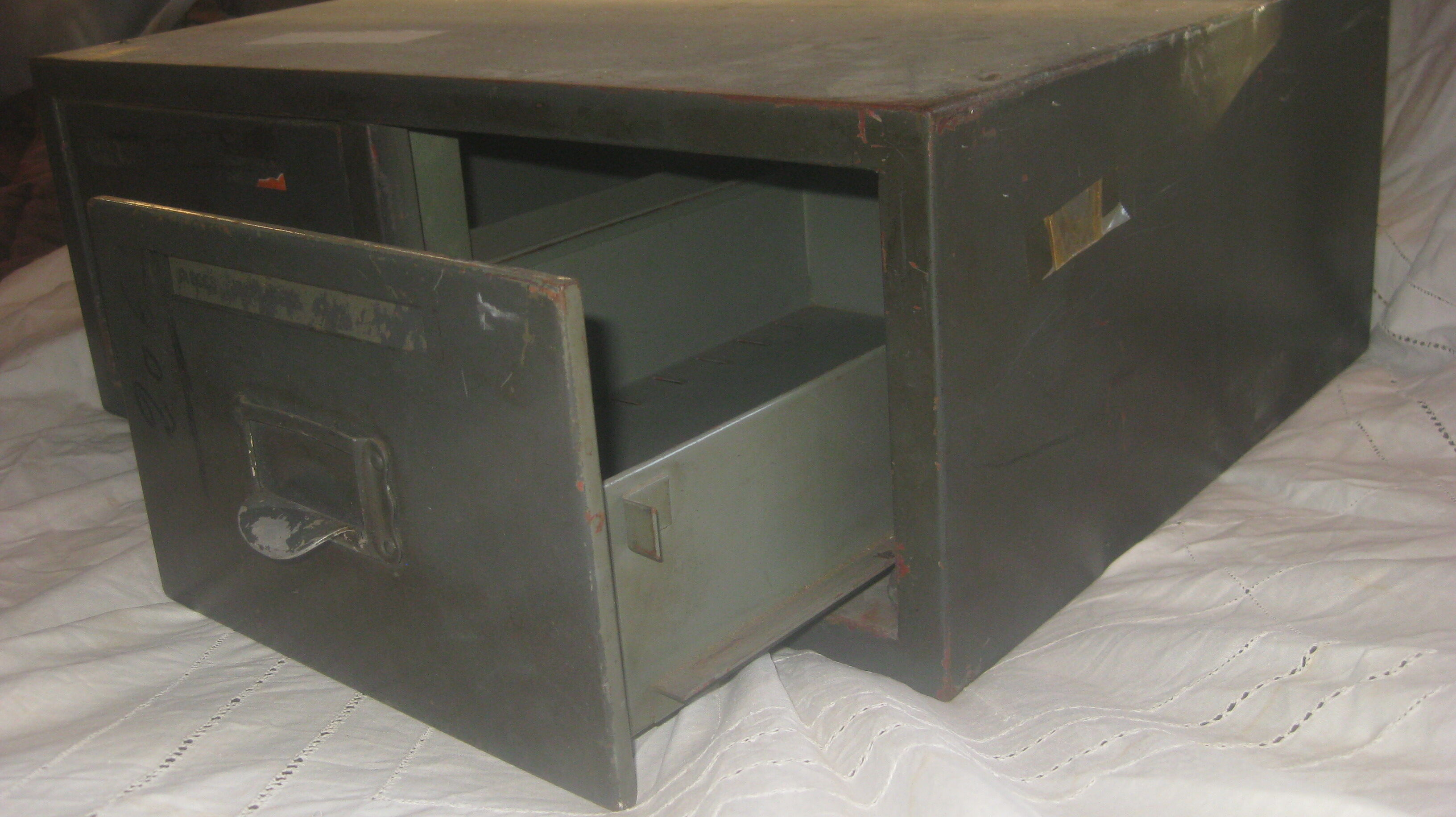 Furniture trade two old metal drawers