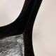 Italian fiberglass black stool, 1960s