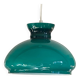 Dark green opaline glass pendant light