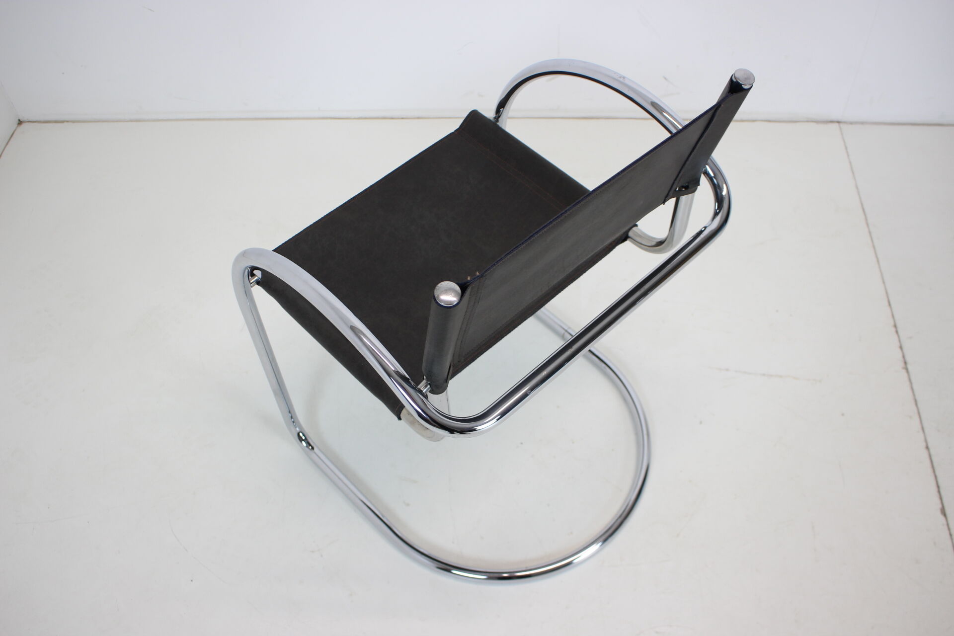 Mid-century Tubular Chrome Armchair,1970's.