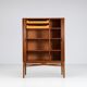 Danish high cabinet in teak with tambour doors Denmark 1960