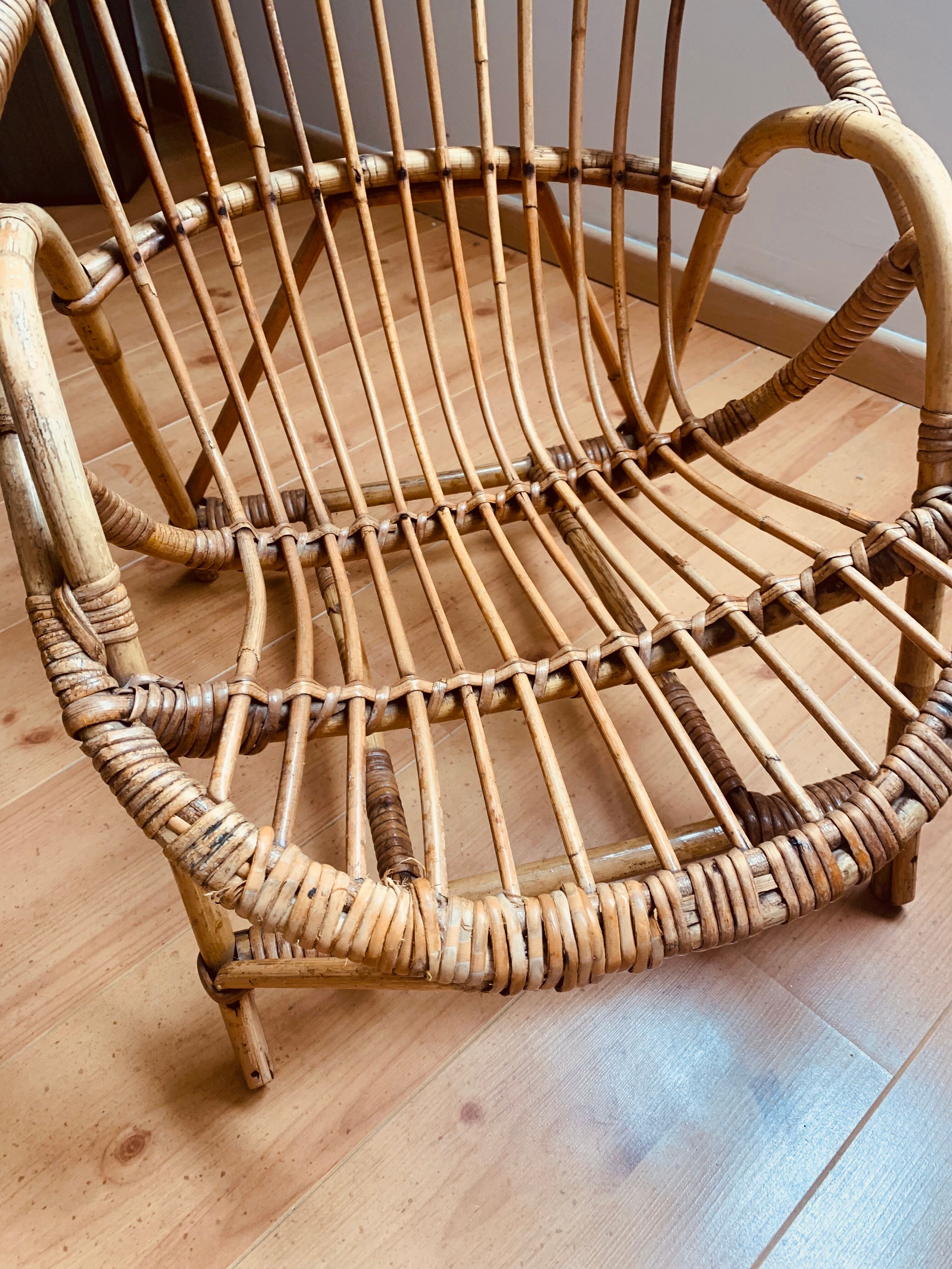 Wicker armchair