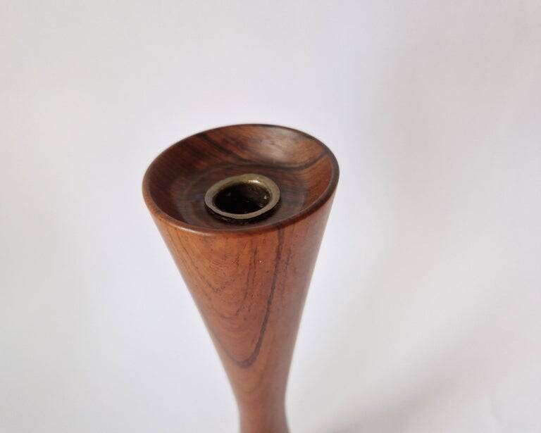 Midcentury Rare Rosewood Candleholder Casa Finland, Brazil, 1970s