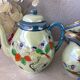 Tasses japonaises en porcelaine coquille d'œuf irisées - Peintes à la mains