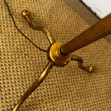 Lampadaire tripode en laiton vintage