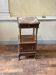 Old bedside table nightstand walnut chamber pot pink marble top 19th century