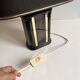Lampe céramique noir et doré