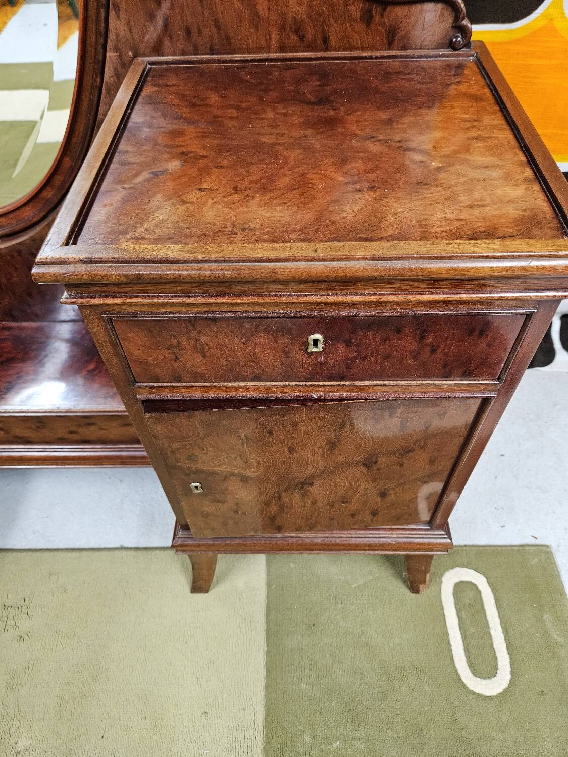 Coiffeuse miroir vintage 1970"