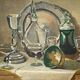 Old pair of still life oil on canvas signed Brittany 1 damaged
