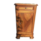 Occasional table, bedside table in solid walnut and marble, late 19th century.