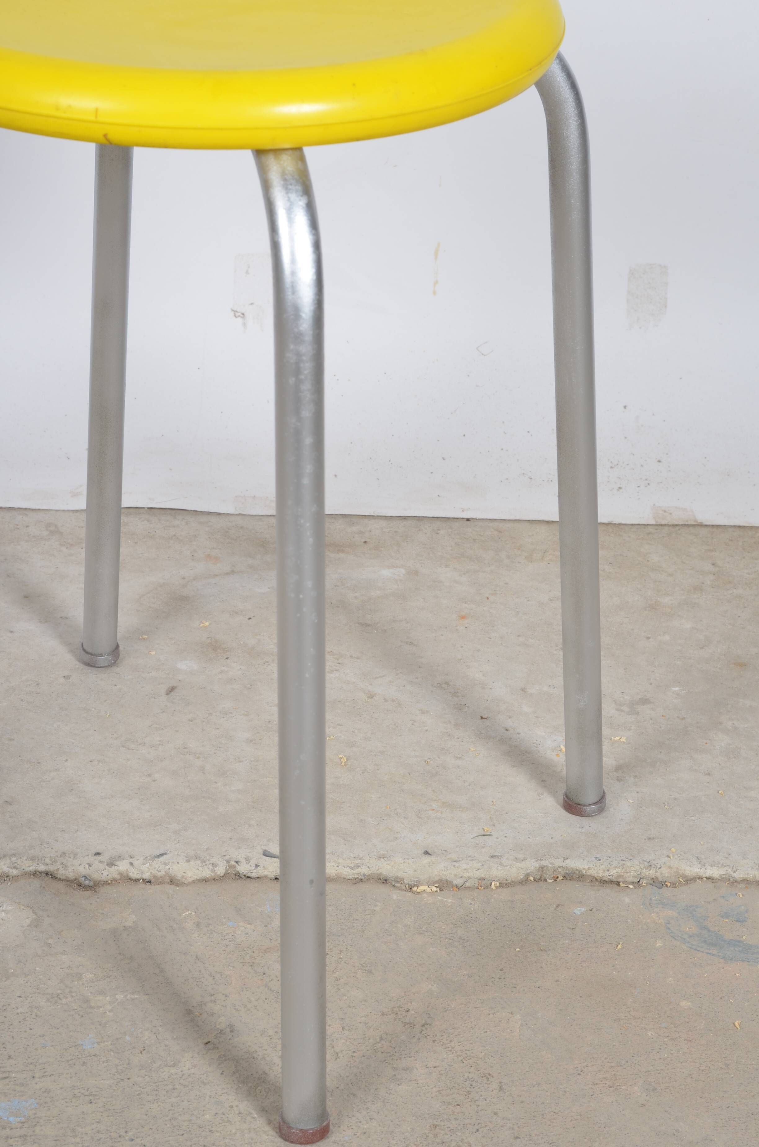 Yellow bakelite stool