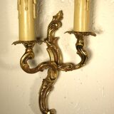Pair of gilded bronze sconces