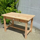 Natural wood farm table