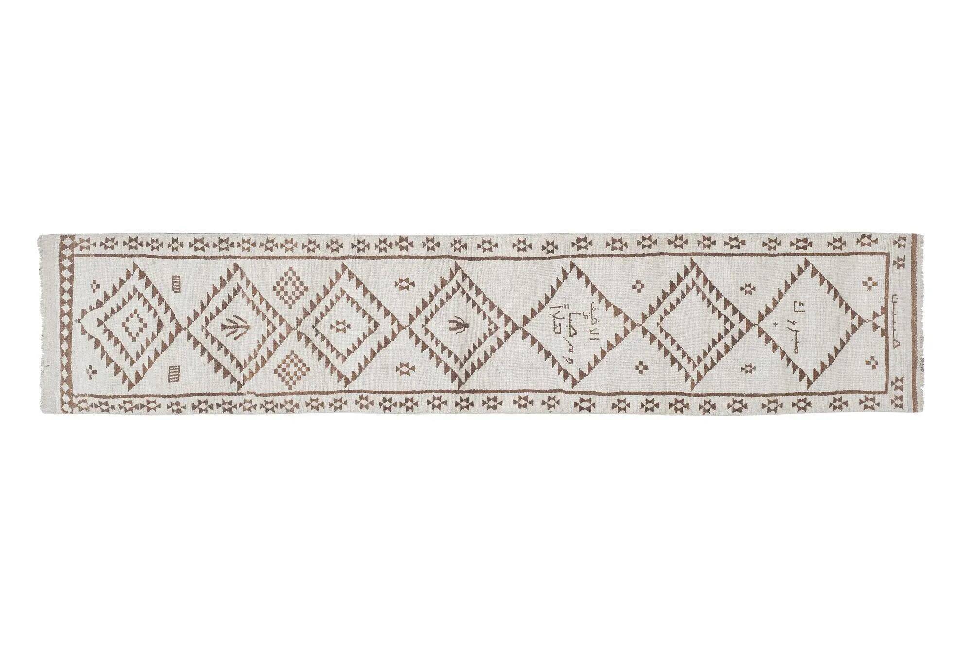 Vintage Turkish hallway rug 91x462 cm