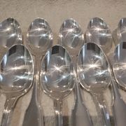 10 cuillères à soupe métal argenté orfèvre Christofle vendome 20,6cm