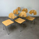 6 Mikado chairs 1800, stackable, design by Walter Leeman for Kusck&co.