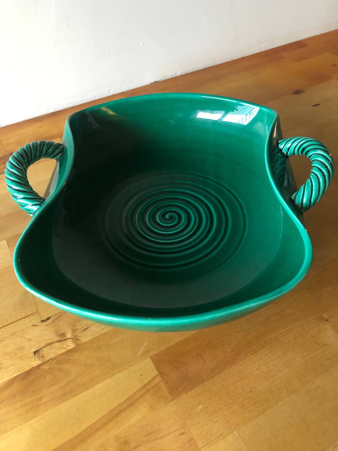 Large green ceramic cup Vallauris