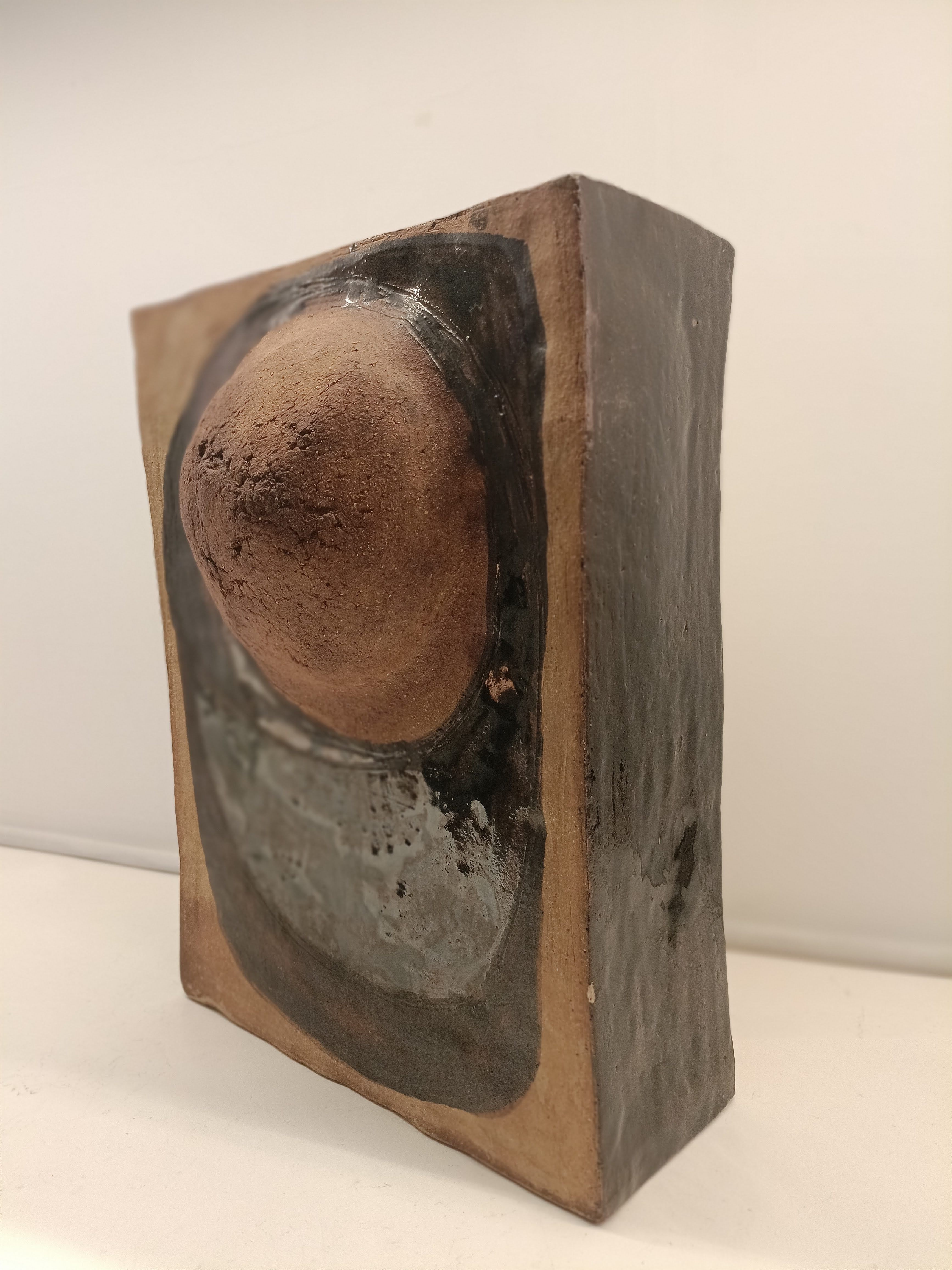 Vase céramique et terre chamottée Karen Boel 1970