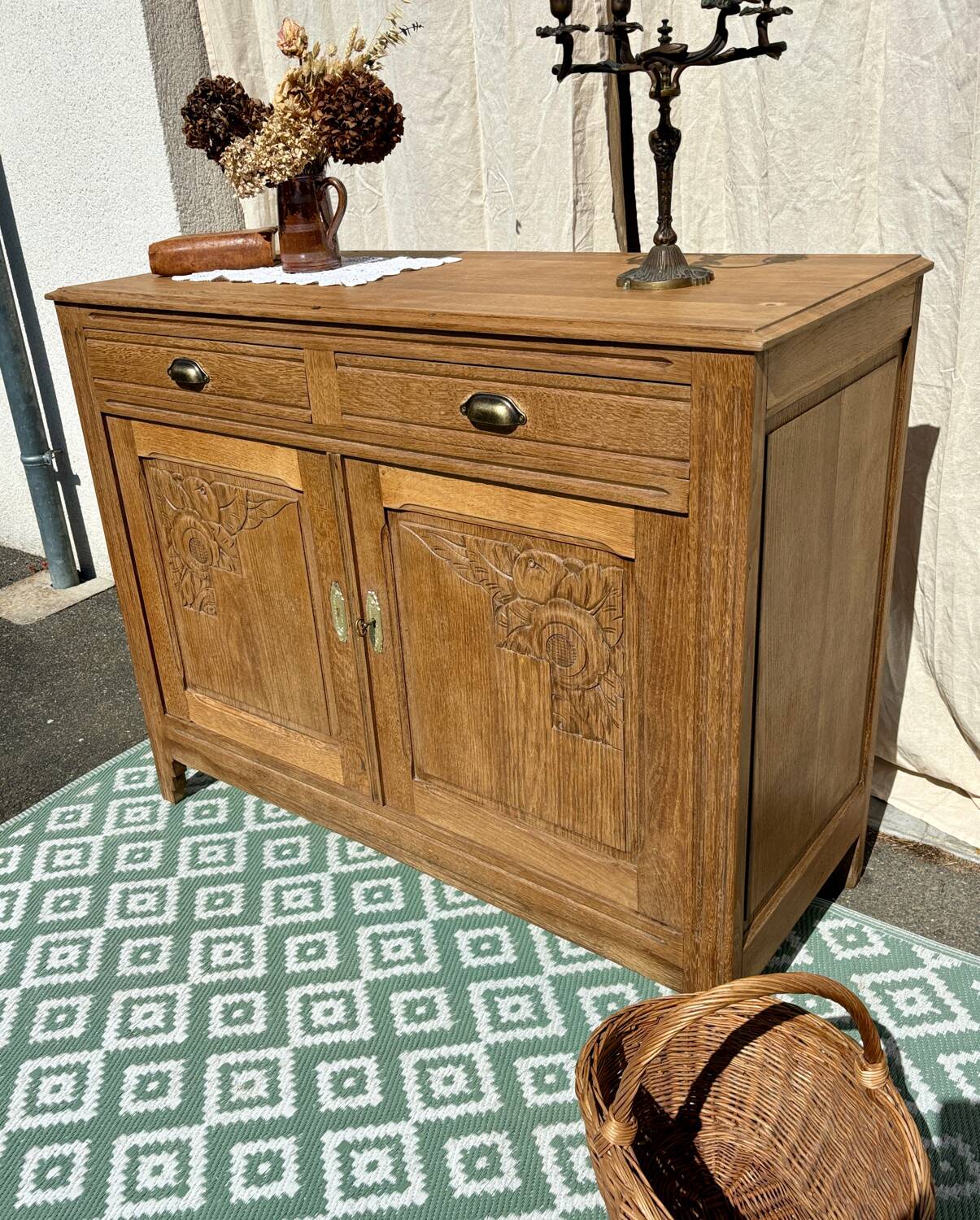 Art Deco oak sideboard