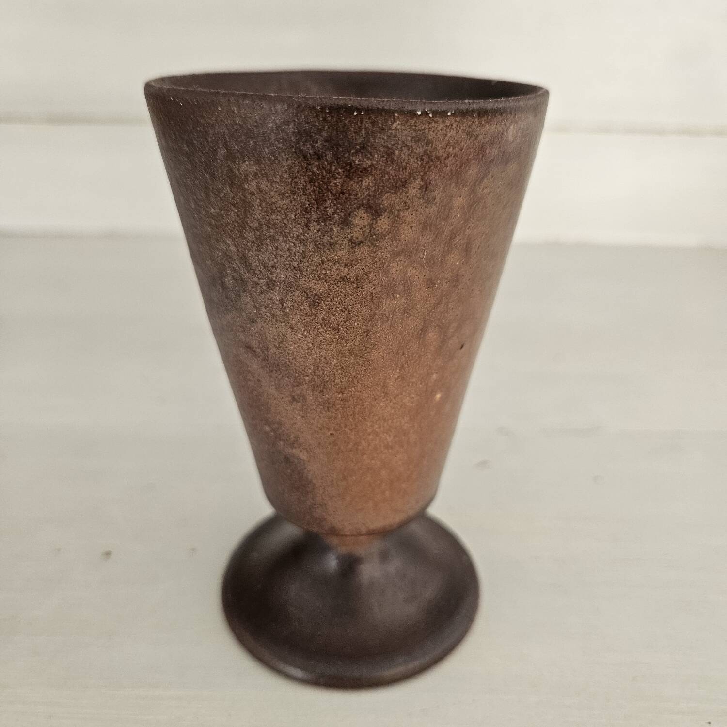 Pair of glazed stoneware mazagrans - Vintage, 1970s