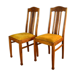 Paire de chaises rembourrées