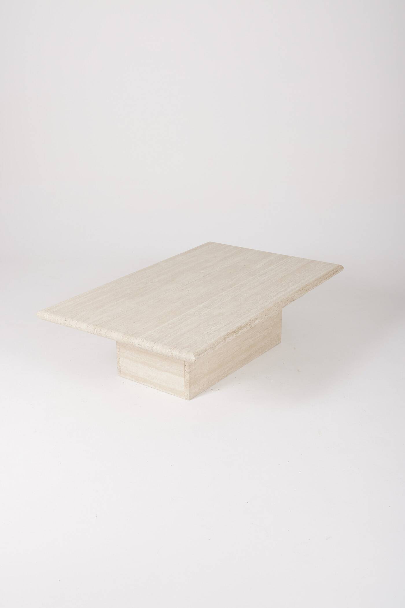 Table basse en travertin, 1970s