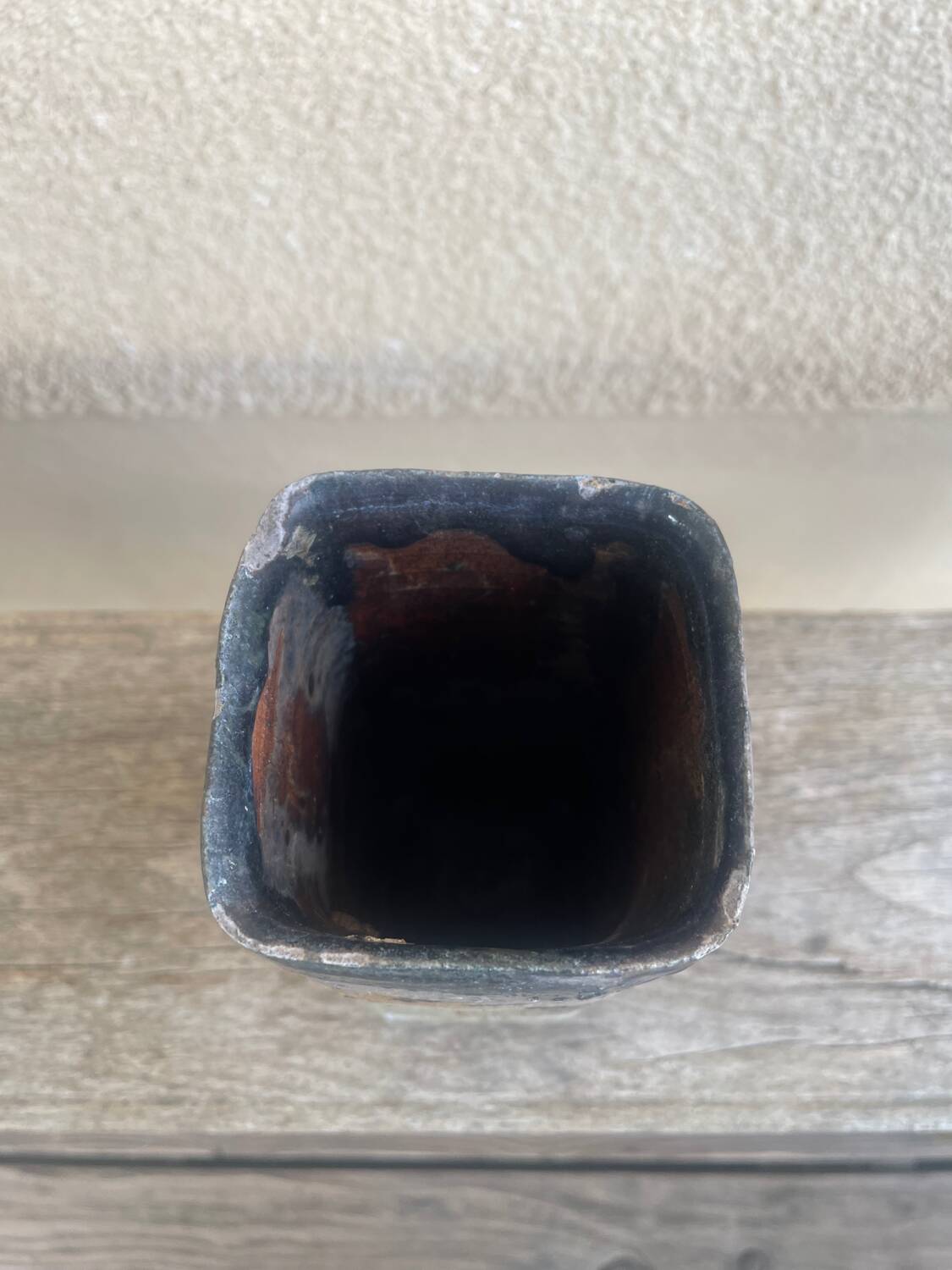 European studio ceramist. Unique vase with glaze.