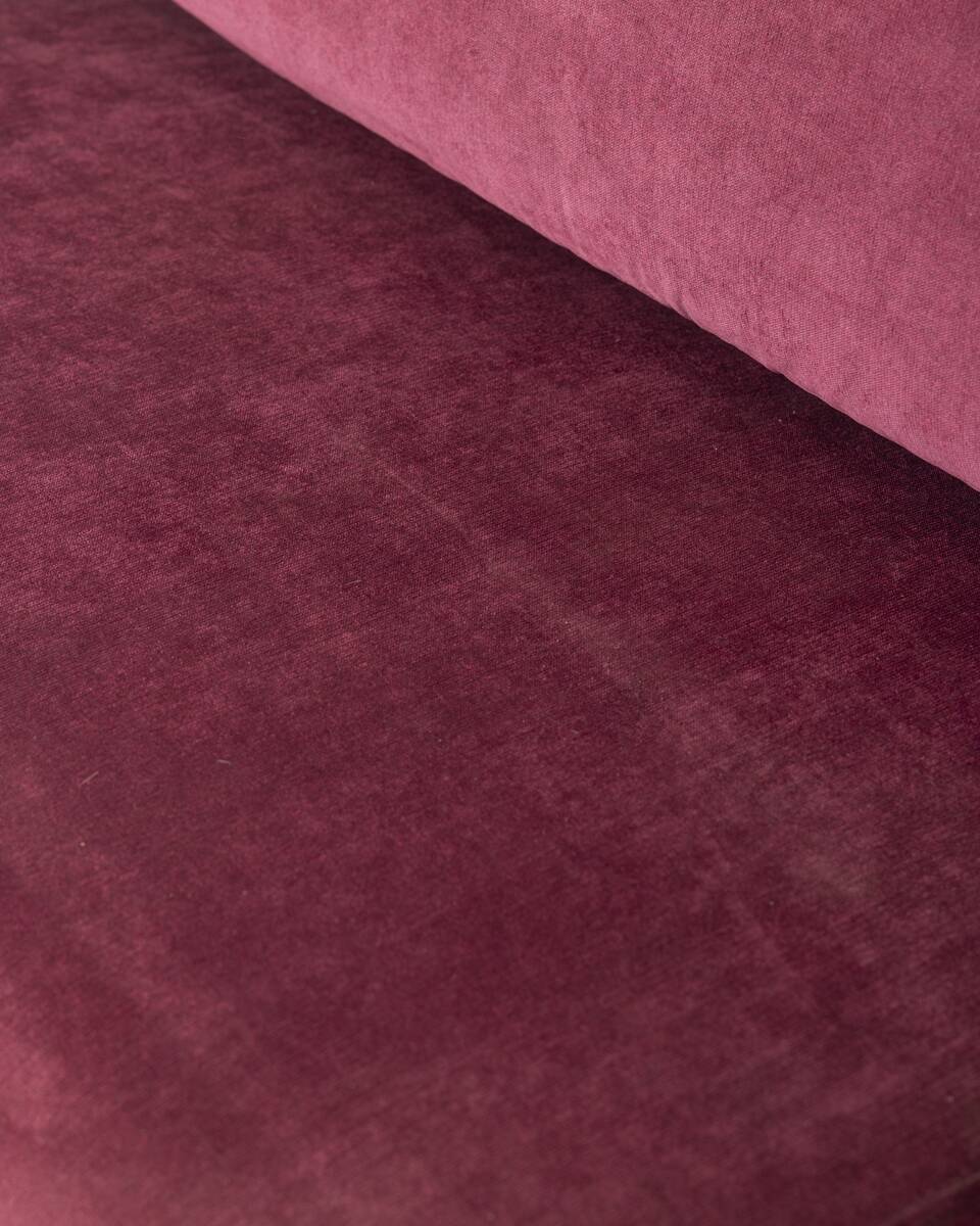 Vintage 70s burgundy fabric sofa Formanova design
