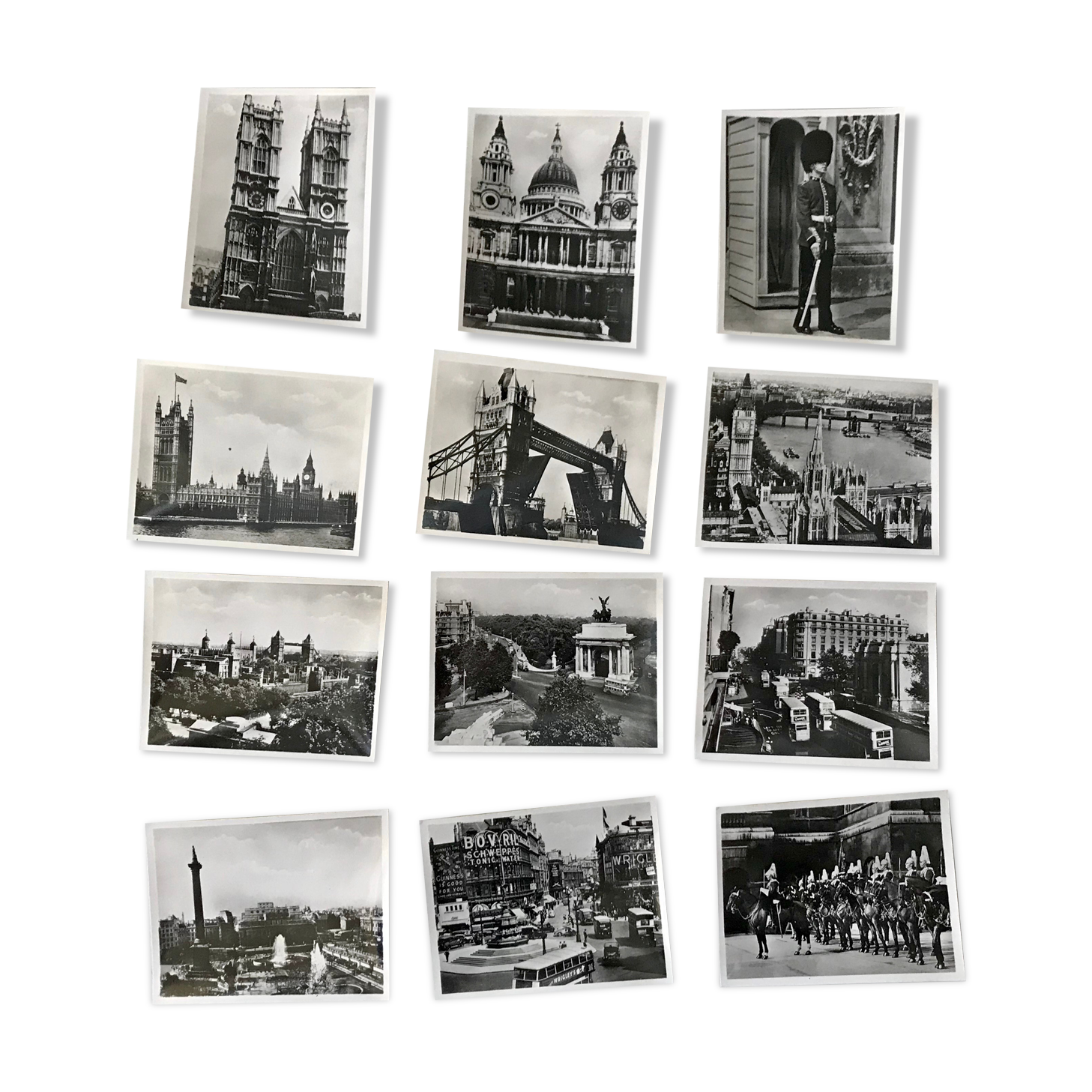 Set of 12 vintage silver photos London 70s-80s