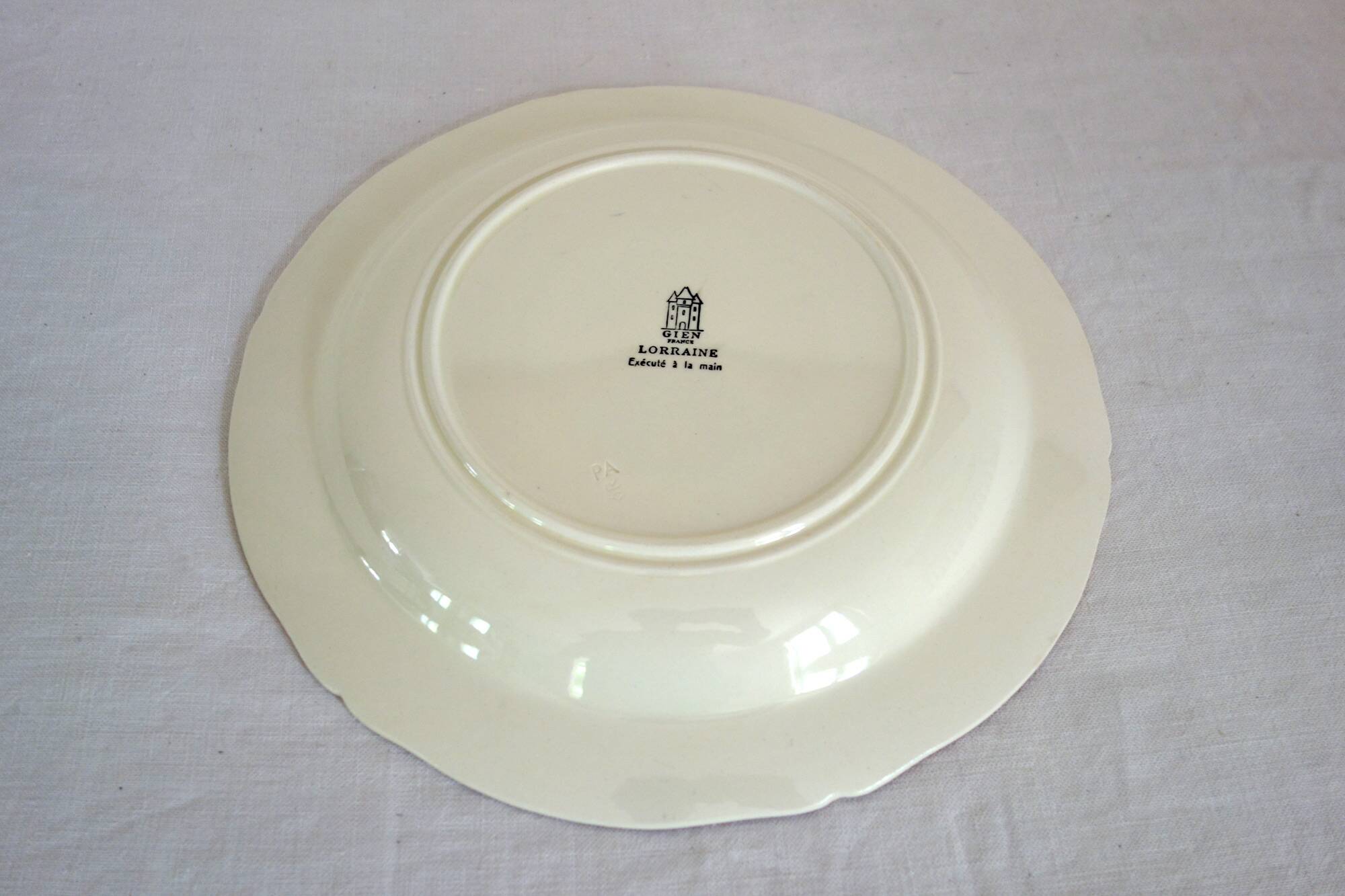 Gien Faïence modèle Lorraine grande soupière et plat