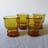 4 verres ambré Pernod