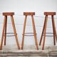 Tabouret de bar X 3 , tabouret bois et métal, tabouret brustaliste, tabouret haut