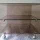 Table de chevet basse plexiglas fumé Michel Dumas pour Roche Bobois roulettes vintage