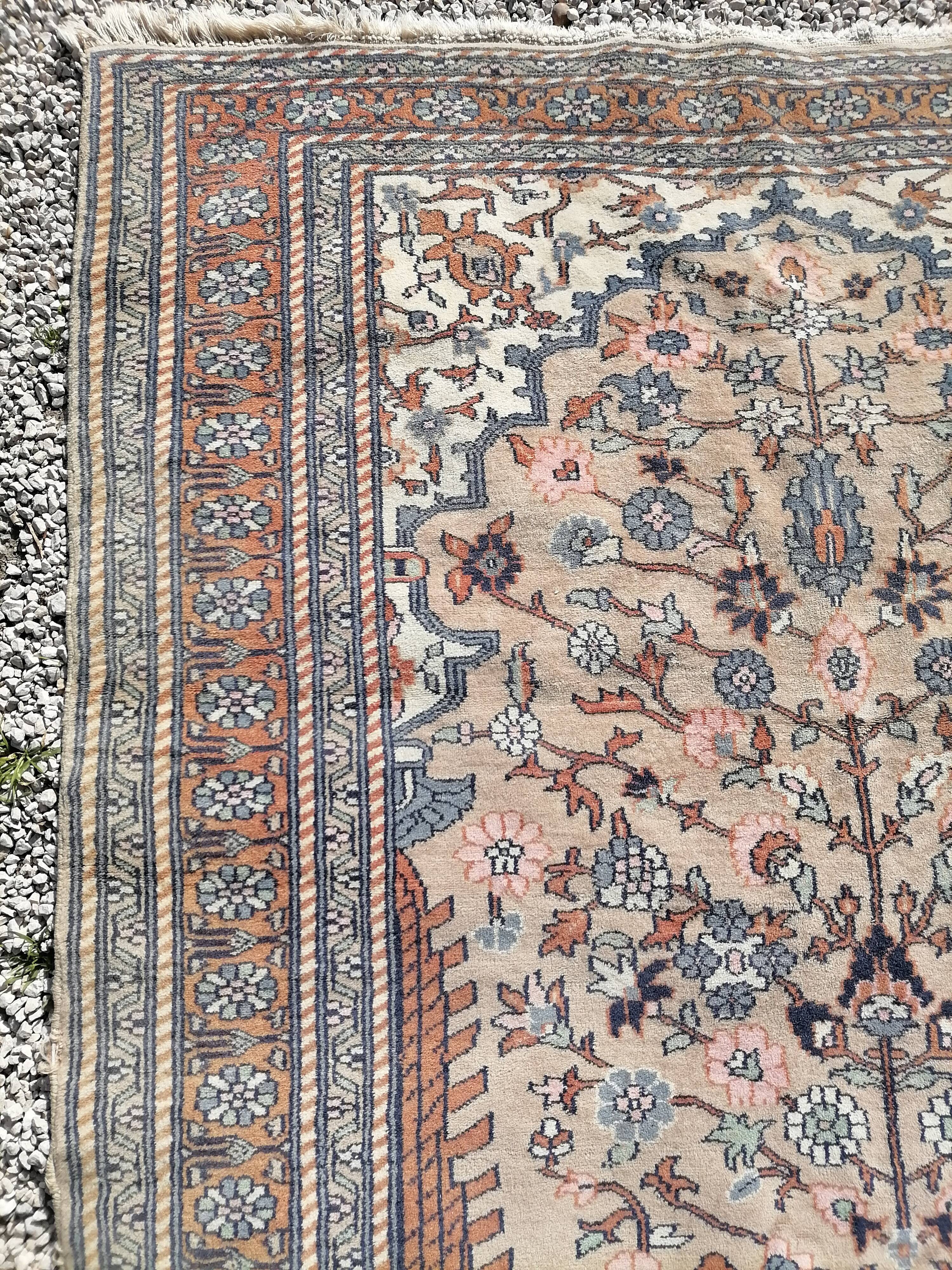 Ancient Persian wool rug handmade fifties 200 x 126cm