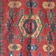 Large Turkish rug with a dominant red colour 231x170.