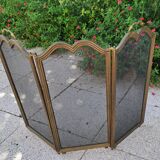 Brass fireplace screen