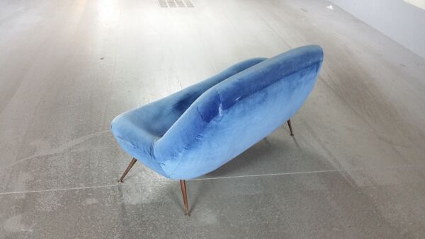 Canapé sofa egg biomorphique de Fritz Neth pour correcta années 1955