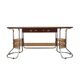 Mahogany desk, Italian design, 1980s, made in Italy