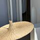 Large suspension, rattan luminaire in hat shape D:80cm