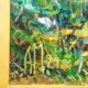 Impressionist oil painting of a garden, Alexander Michael 1994