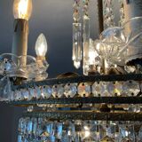 Cascade chandelier with crystal drops