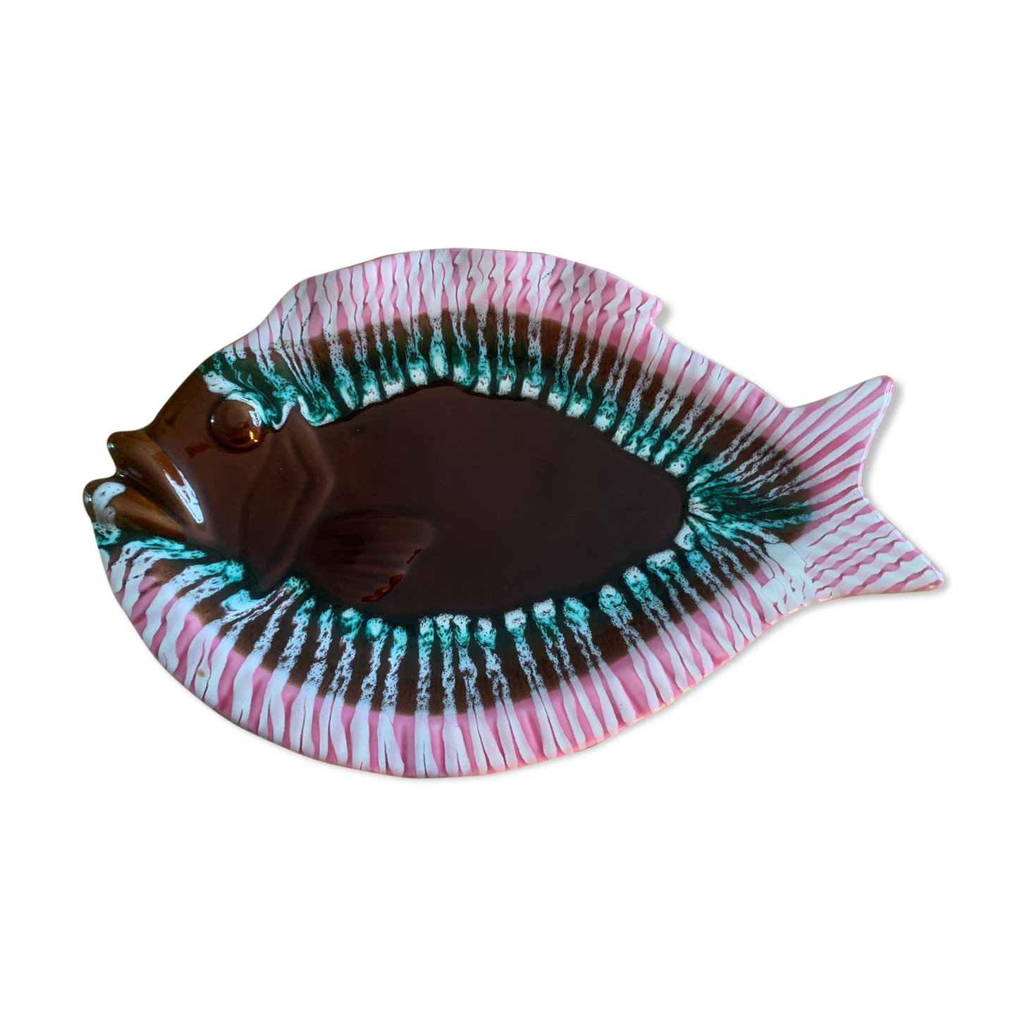 Fish-shaped dish vallauris