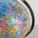 World globe: metal world map