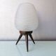 Danish vintage wooden tripod table lamp, 1970