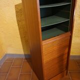 Filing cabinet with curtain