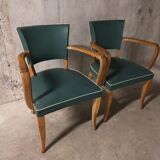 Pair of 50s bridge armchairs