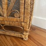 Peacock rattan bookshelf